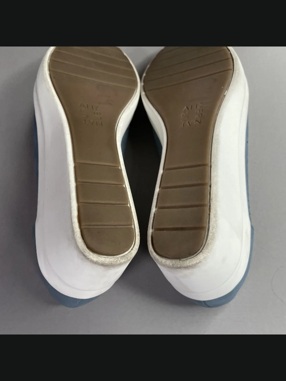Naturalizer Shoes Womens 6 blue white suede leather sam 2 wedge heels summer